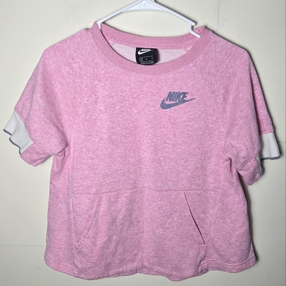 Women's Vintage Nike Black Label Tag Short Sleeve Sweatshirt, Medium - Picture 1 of 4